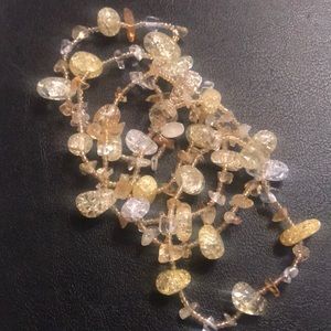 COOKIE LEE YELLOW GLASS 5 set bracelet